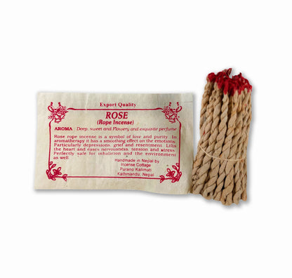 Nepali ROSE rope paper incense pack