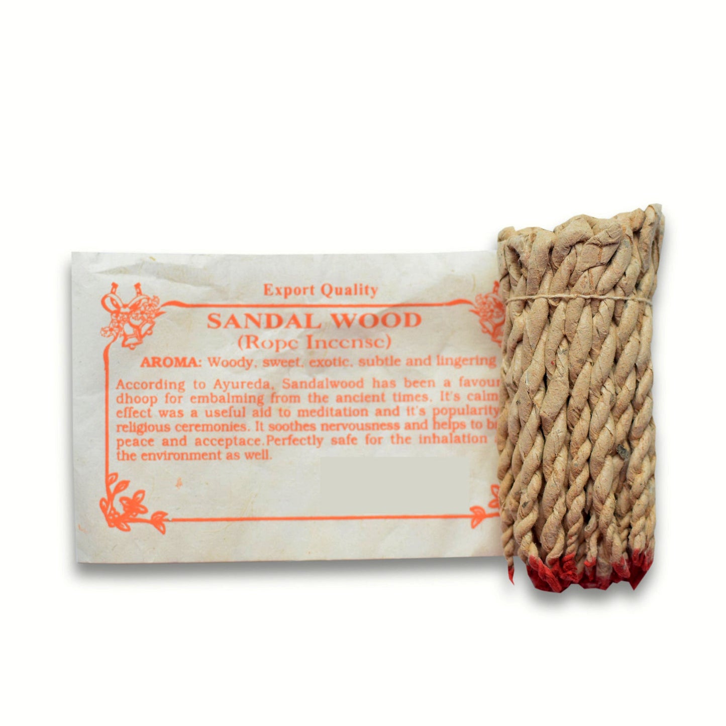 Nepali SANDAL WOOD rope paper incense pack